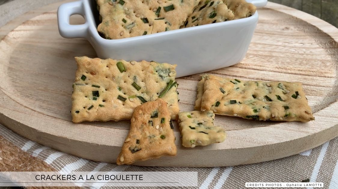 Crackers a la ciboulette