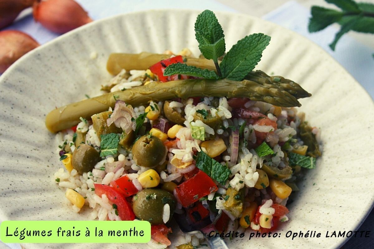 Salade Légumes frais à la menthe