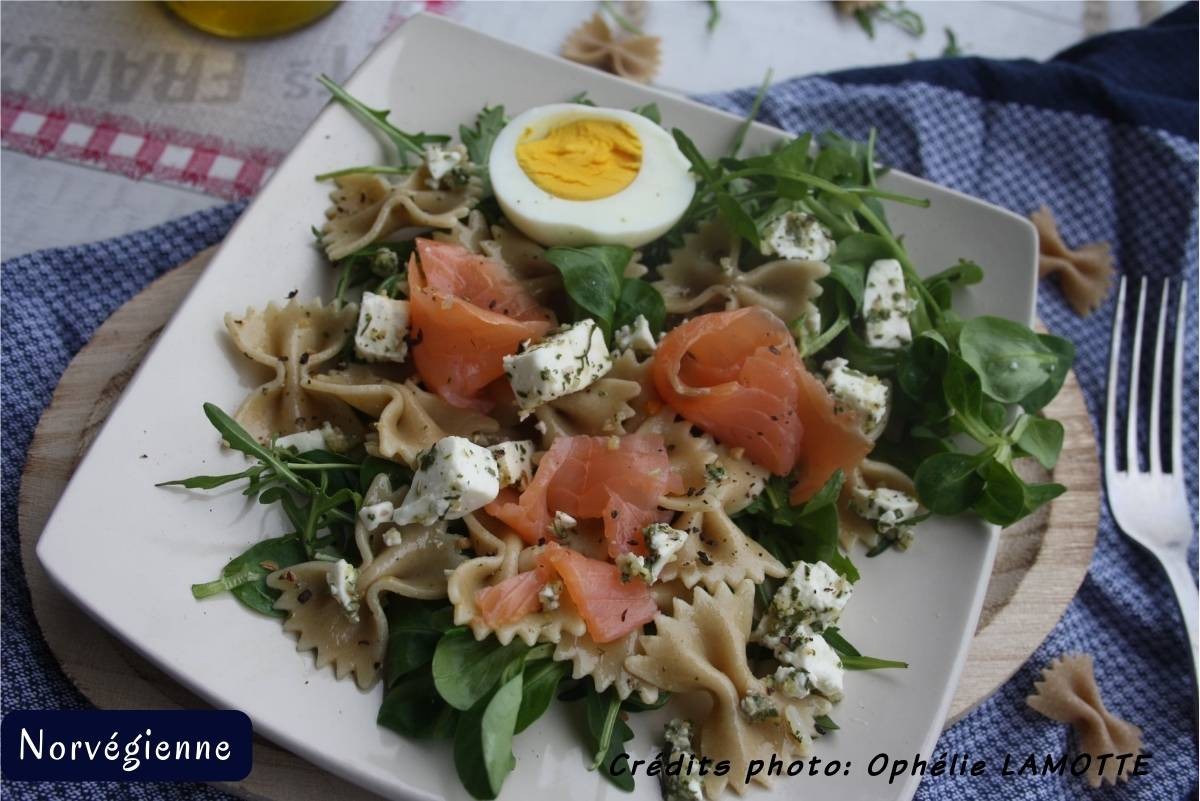 Salade Norvégienne aux farfalles complètes