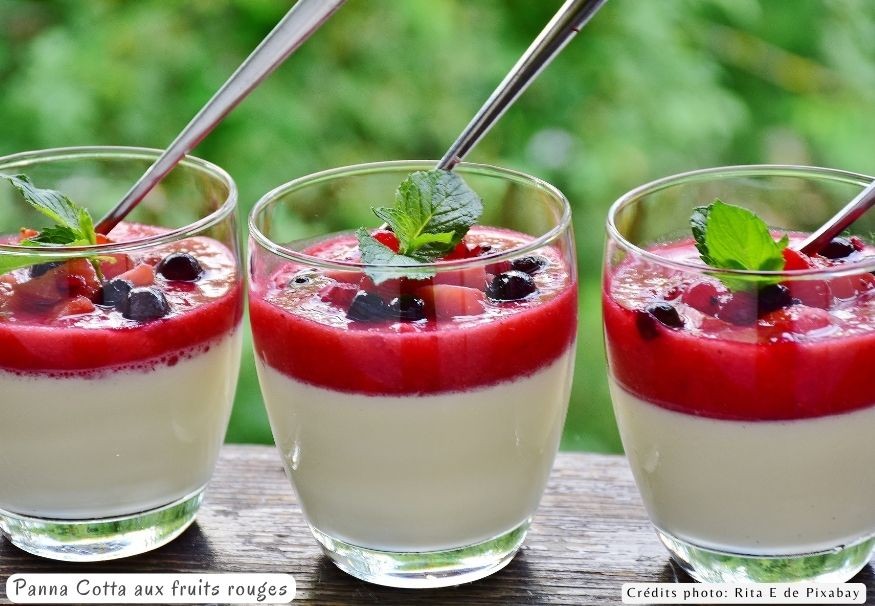 Panna cotta aux fruits rouges