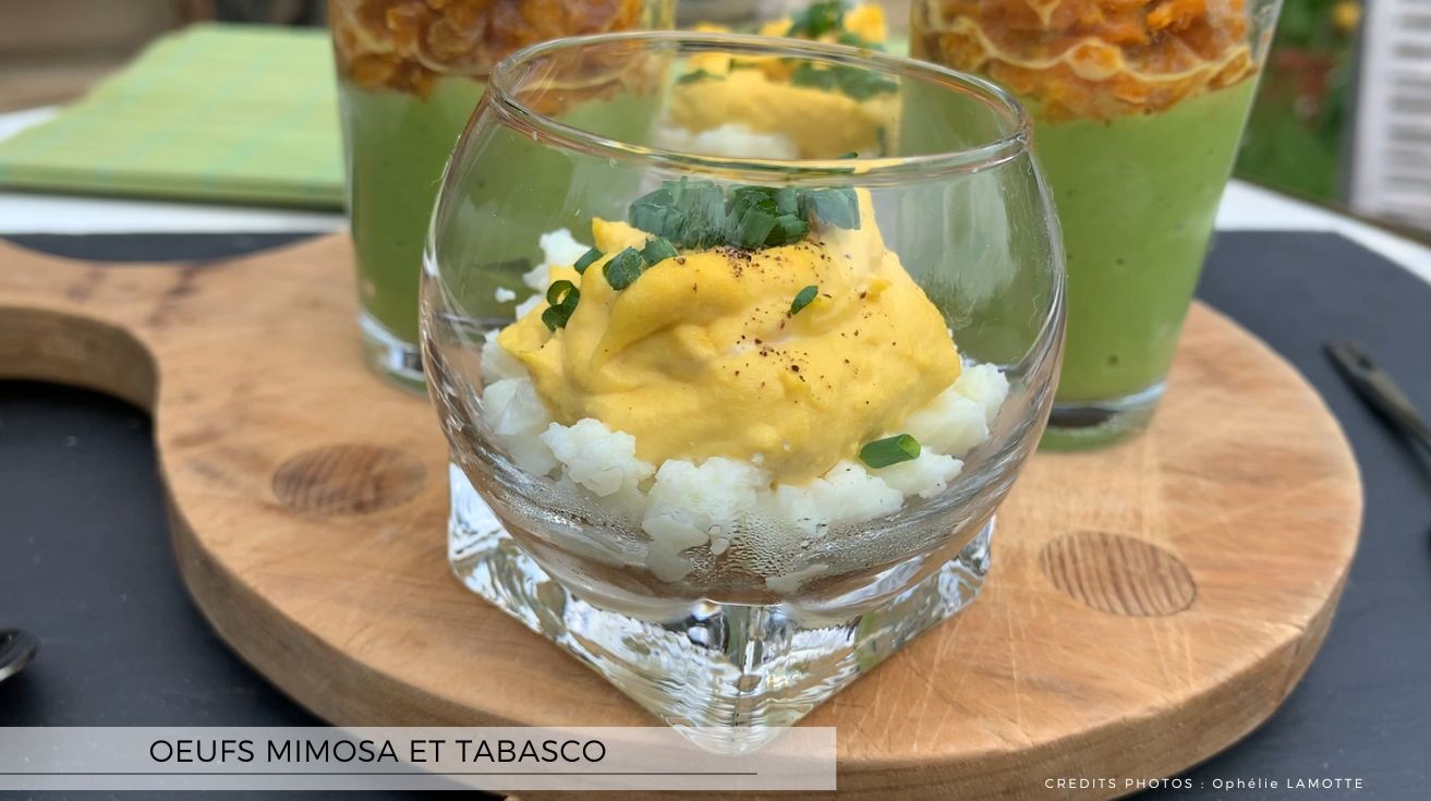 Oeuf mimosa et tabasco