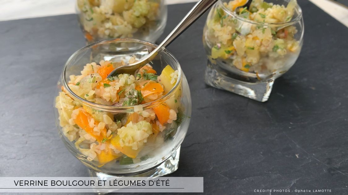 Verrine boulgour et légumes d'été