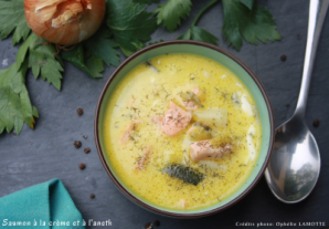 Potage saumon à l'aneth, Ophélie LAMOTTE Diététicienne Nutritionniste