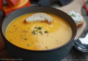 Soupe - Potiron et chèvre frais - Ophélie LAMOTTE Diététicienne Nutritionniste